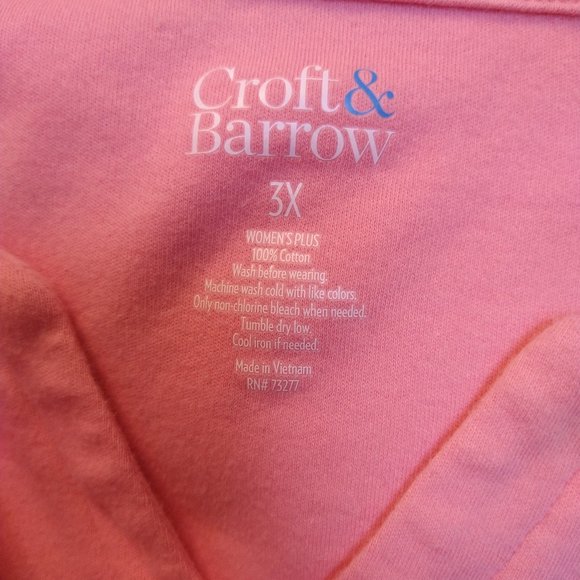 Croft and Barrow Soft Pink Short Sleeve T-Shirt - Picture 6 of 6